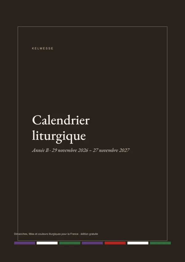 Couverture du calendrier liturgique gratuit 2026-2027